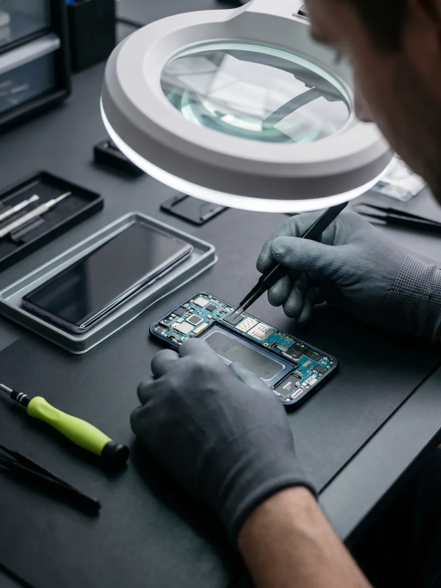 Reparo de smartphone Samsung sob a lupa