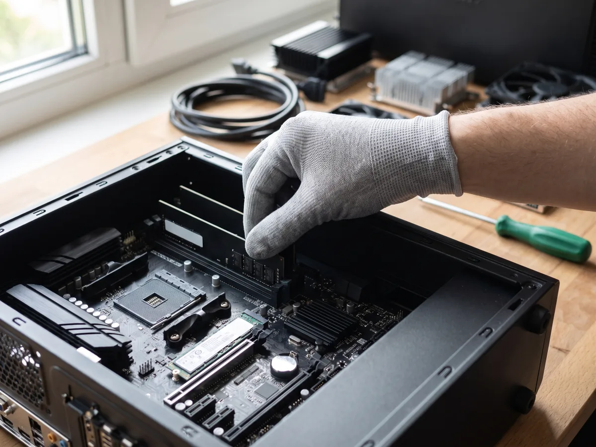 Instalação de SSD e memória RAM em um computador